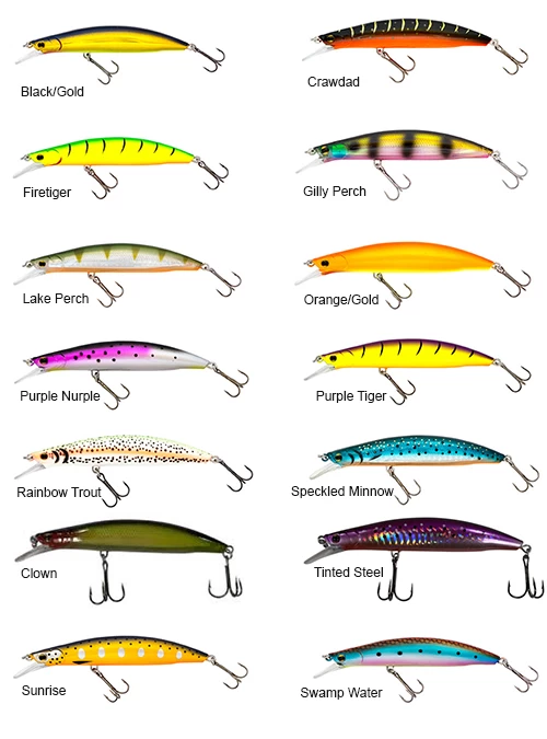 T-Boned Psycho Minnow Series Crankbaits 4″ 3 T-Boned Psycho Minnow Series Crankbaits 4″